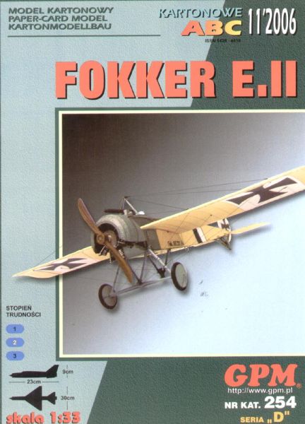 Fokker E.II (geflogen von Feldwebel Stöver) 1:33 übersetzt