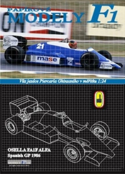 Formel 1.-Bolid Osella FA1F Alfa (GP Spanien, 1986) 1:24