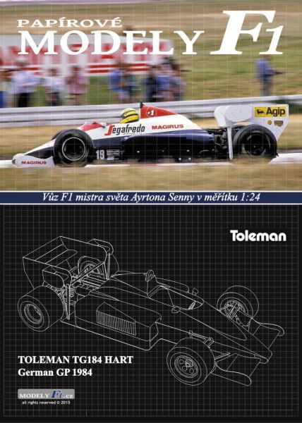 Formel 1.-Bolid Toleman TG184 HART (Germany GP, 1984) 1:24