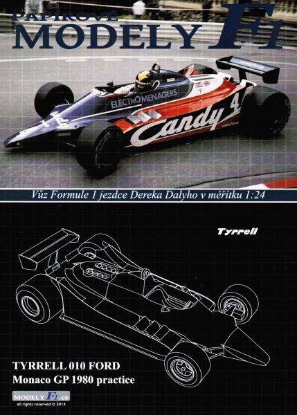 Formel 1.-Bolid Tyrrell 010 Ford (D. Daly, 1980) 1:24