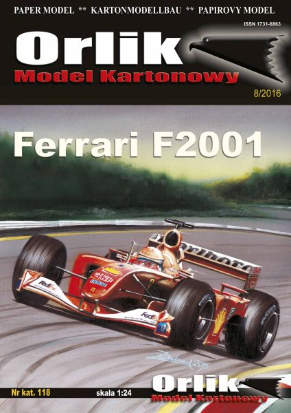 Formel 1.-Bolide: FERRARI F2001 1:24 präzise