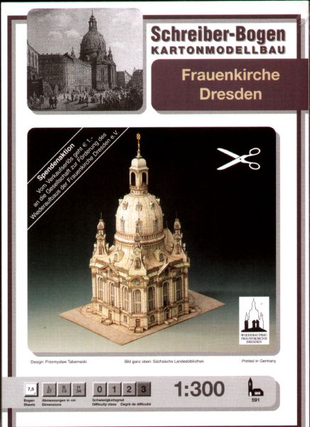 Frauenkirche in Dresden 1:300 deutsche Anleitung