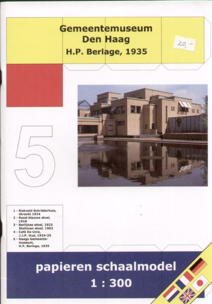 Gemeentemuseum in Den Haag / Museum der Stadt Den Haag (1930er) 1:300 deutscher Text