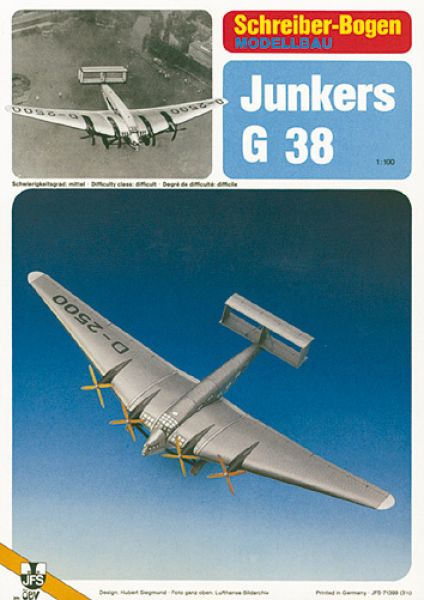 Groß-Verkehrsflugzeug Junkers G 38 (1932) 1:100 deutsche Anleitung