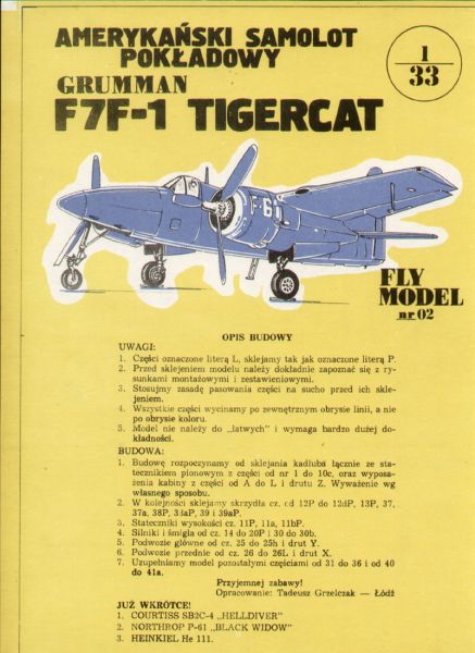 Grumman F7F-3P Tigercat 1:33 (1.Auflage)
