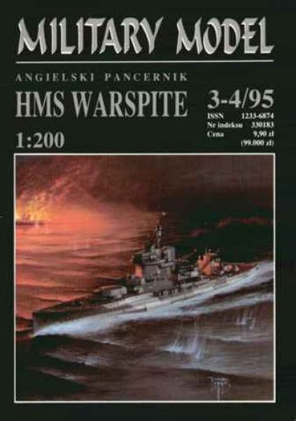 britisches Panzerschiff HMS Warspite (1942) 1:200