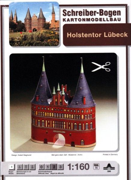 Lübeck-Holstentor Puzzle 100/200/500/1000/2000 Teile,Holstentor,Ostsee 