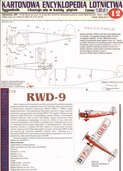 IV.Challenge-Flugzeug RWD-9s (1934) 1:50