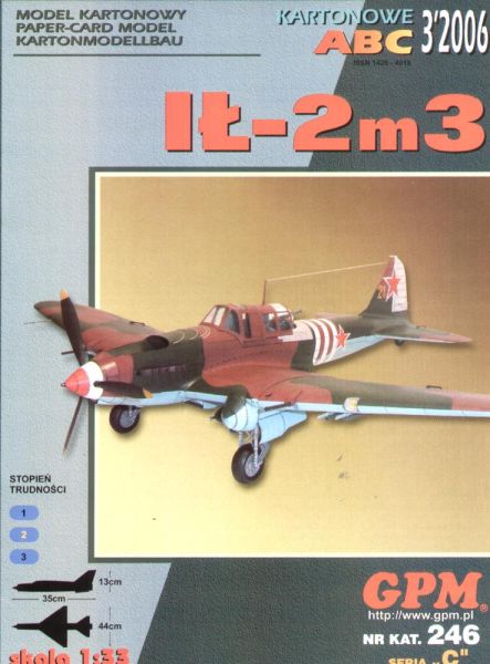 Ilyuschin Il-2m3 Sowjetischer Frontfliegerkräfte 1:33 übersetzt