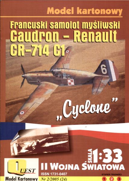 Jäger Caudron-Renault CR.714C1 Cyclone (Lyon-Bron, 1940) 1:33