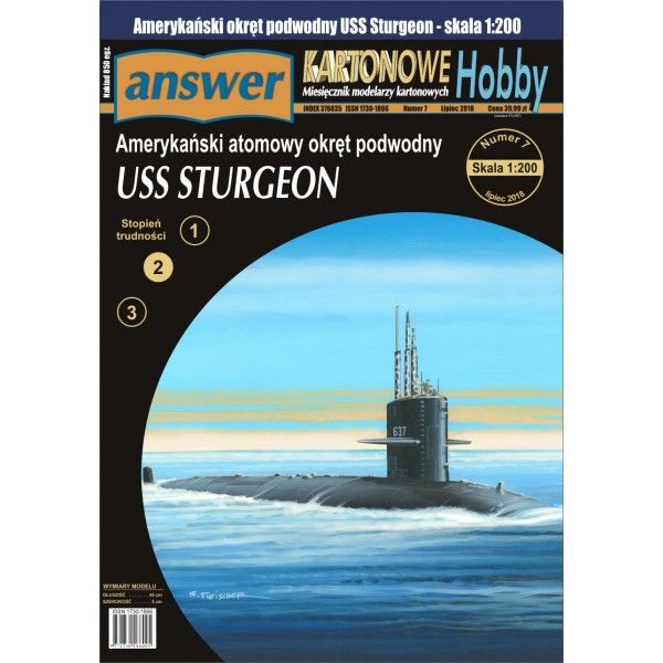Jagd-U-Boot USS Sturgeon SSN 637 oder USS Tautog SSN-639 1:200