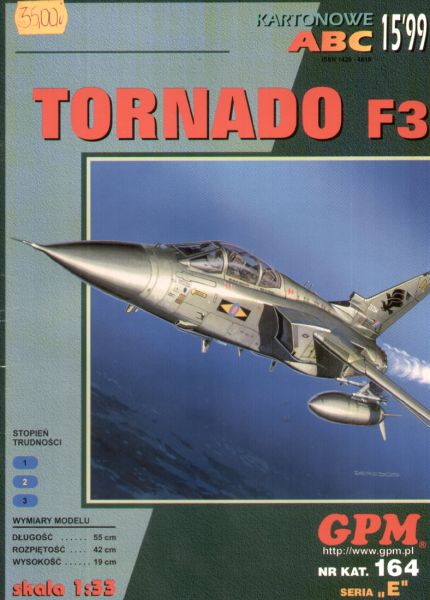 Jagdbomber Panavia Tornado F3 (Air-Defense-Variante) 1:33 übersetzt