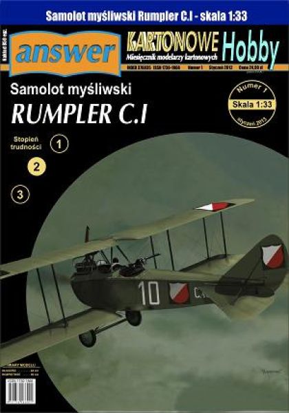 Jagdflugzeug-Doppeldecker Rumpler C.I (1918) 1:33