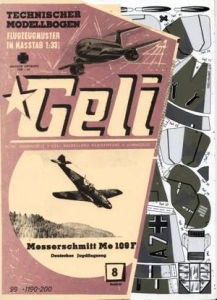 Jagdflugzeug Messerschmitt Me 109F 1:33