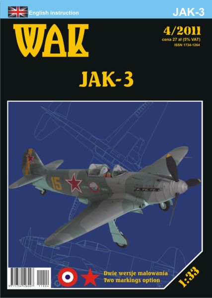 Jakowlew Jak-3 in 2 optionalen Bemalungsmustern 1:33 präzise