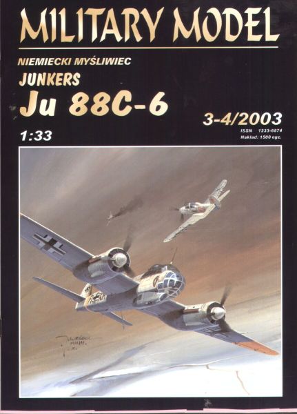 Junkers Ju-88C-6 mit "falschem Bombercockpit" 1:33 übersetzt