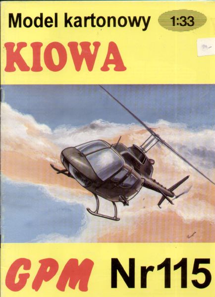 Kampfhubschrauber der US-Armee Bell OH-58A Kiowa 1:33 übersetzt