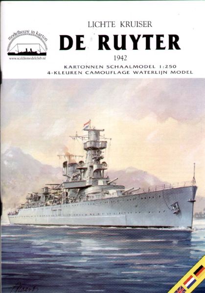 Kreuzer De Ruyter (1942) + 3 Wasserflugzeuge 1:250 übersetzt