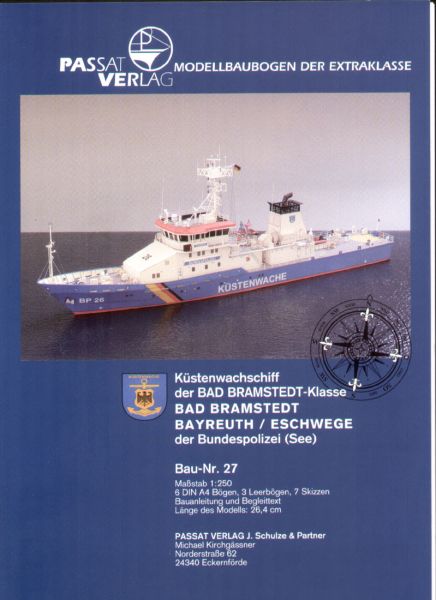 Küstenwachschiff Bad Bramstedt/Bayreuth/Eschwege 1:250 deutsche Anleitung