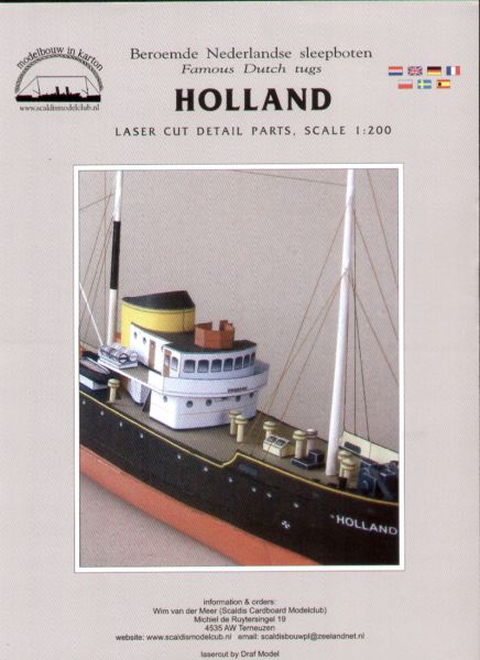 LC-Reling-/Detailsatz  für Seeschlepper Holland 1:200 (Scaldis)