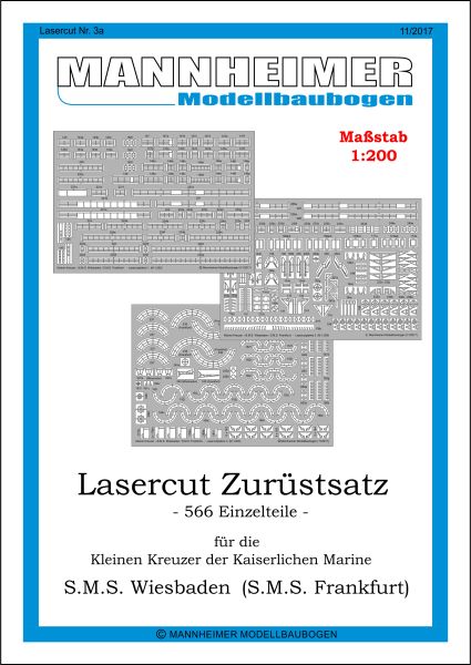 LC-Reling-/Detailsatz für kleinen Kreuzer S.M.S Wiesbaden oder S.M.S Frankfurt 1:200