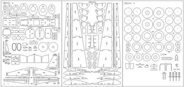 LC-Spanten-/Detailsatz für Nachtjäger Nakajima J1N1-S Gekko 1;33 GPM 552