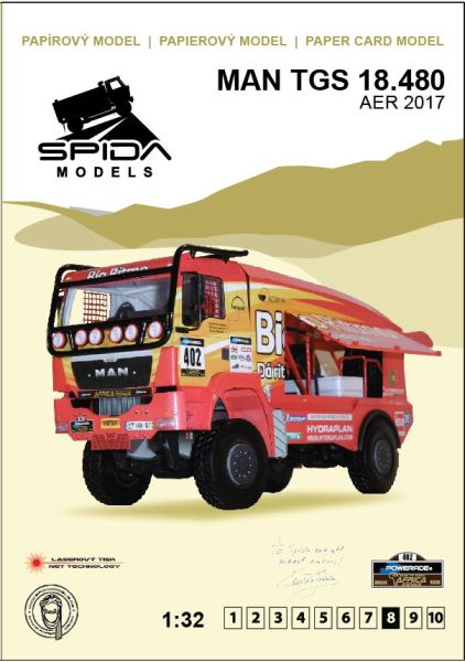 LKW-Rennwagen – MAN TGS 18.480 4x4 AER 2017 (África Eco Race 2017) 1:32