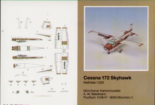 Leichtflugzeug Cessna 172 Skyhawk 1:250 deutsche Anleitung