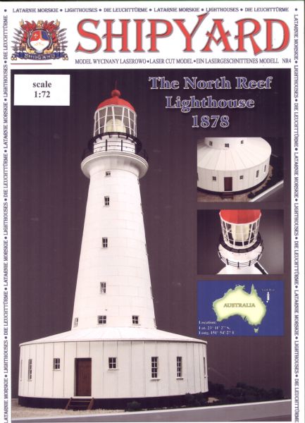 Leuchtturm North Reef, Australien (1878) 1:72 LC-Modell, übersetzt