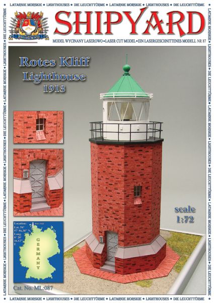 Leuchtturm Rotes Kliff bei Kampen/Sylt (1913) 1:72 LC-Modell