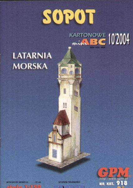 Leuchtturm Zoppot /Sopot aus dem Jahr 1903  1:150