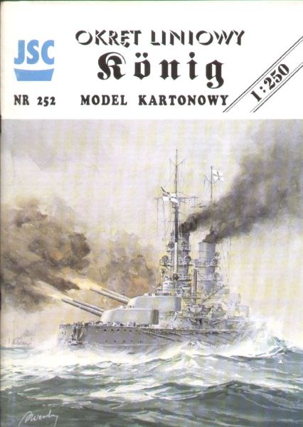 Linienschiff sms König (1917)  1:250 übersetzt, Erstausgabe