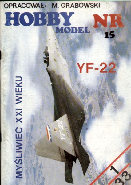 Lockheed YF-22 Lightning II 1:33 (Hobby Model Nr.15), übersetzt REPRINT