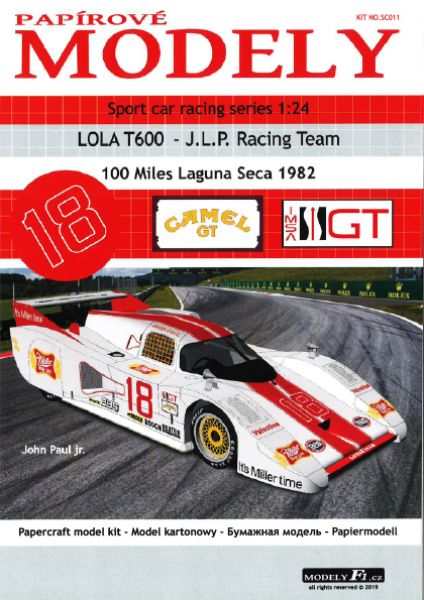 Lola T600 "100 Miles Laguna Seca 1982" 1:24 modelyF1 Nr. SC011