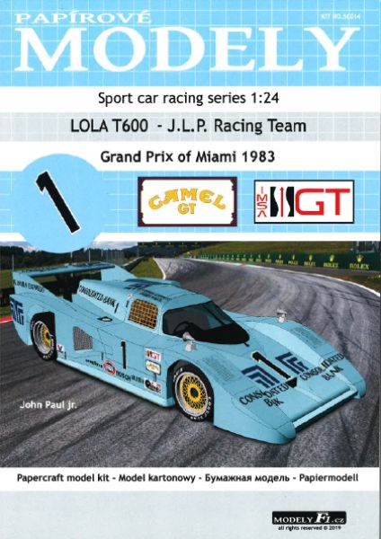 Lola T600 "Grand Prix of Miami 1983" 1:24 modelyF1 Nr. SC014
