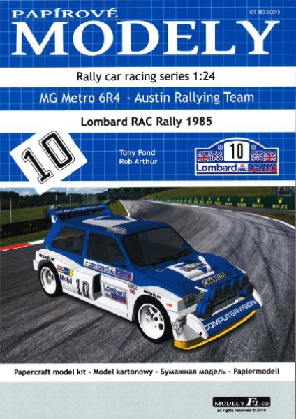 MG Metro 6R4 "Lombard RAC Rally 1985" 1:24 modelyF1 Nr. SC015