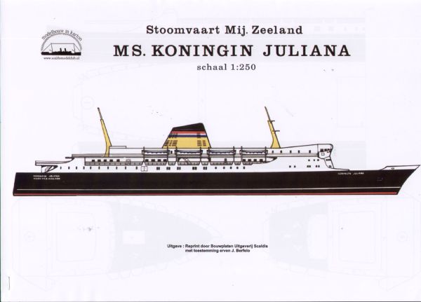 Fährschiff MS. KONINGIN JULIANA (1968) 1:250 einfach