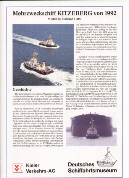 Mehrzweckschiff KITZEBERG (1992) 1:100 deutsche Anleitung