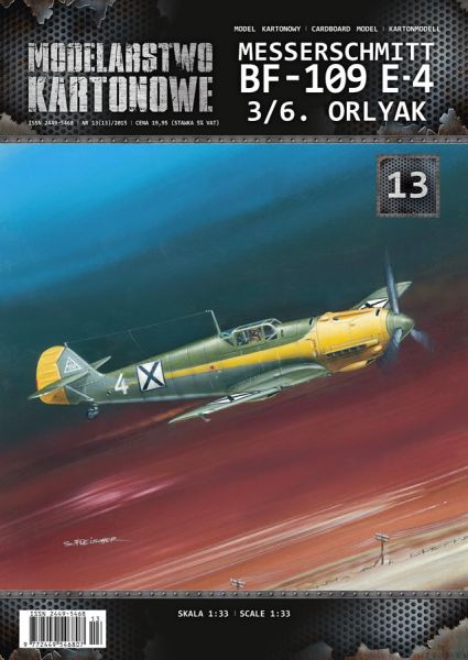 Messerschmitt Bf-109 E-4 „weiße 4“ -3/6 Orlyak Königlich-Bulgarischer Luftstreitkräfte 1:33