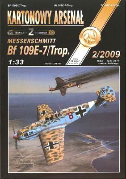 Messerschmitt Bf-109E-7/Trop (2 optionale Bemalungsmuster) 1:33
