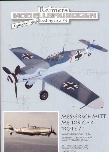 Messerschmitt Me-109G-4 "Rote 7" 1:24