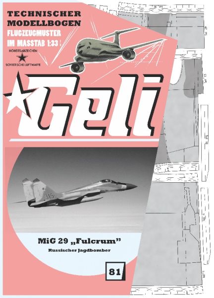 Mig-29  "Fulcrum" Russischer Jagdbomber (Nr. 81) 1:33