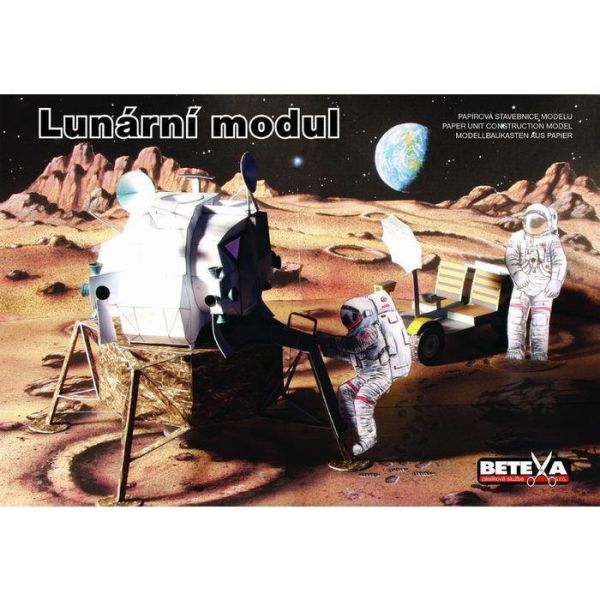 Mond-Landemodul einer Mondfähre + Diorama-Elemente 1:24 übersetzt
