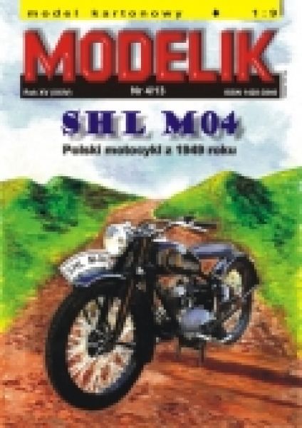 Motorrad SHL M04 (1949) 1:9 präzise, Offsetdruck