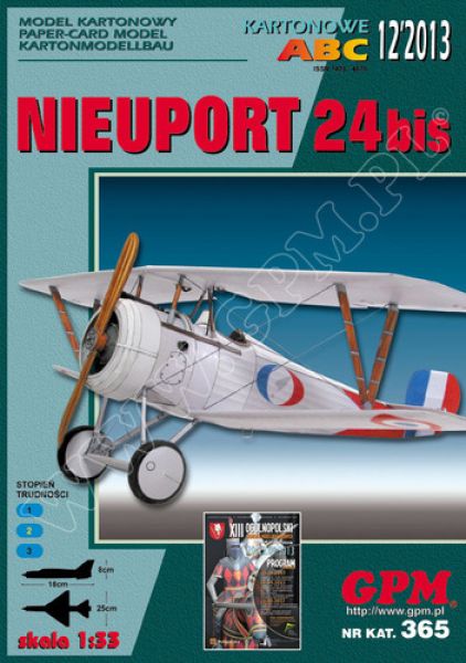 Nieuport 24bis (501th Escadrille...) inkl. Spantensatz 1:33