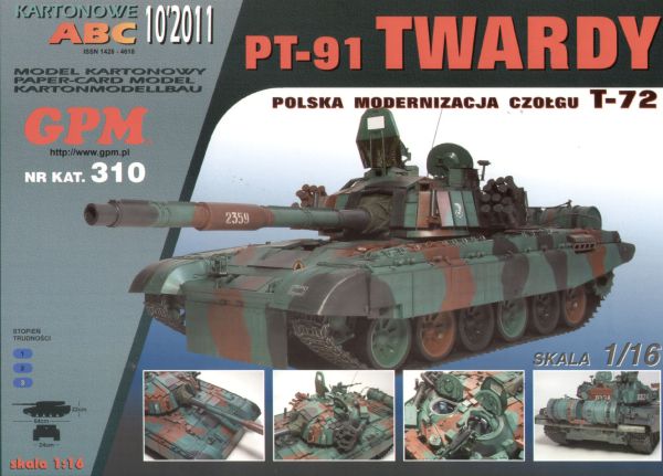 Panzer PT-91 Twardy (Weiterentwicklung T-72) 1:16 übersetzt