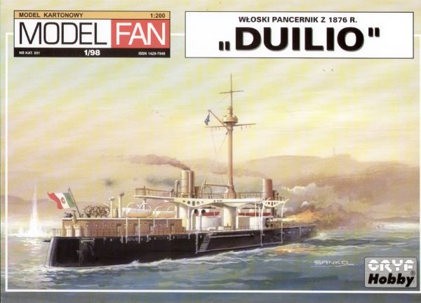Panzerschiff Duilio (1876)  1:200  (Erstausgabe ModelFan 1/98) ANGEBOT
