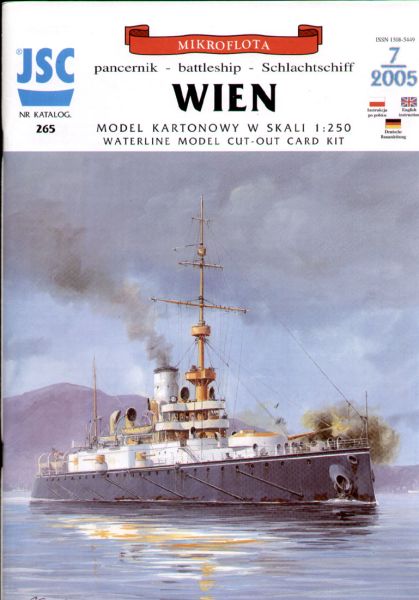 Panzerschiff K.u.K. Wien (Monarch-Klasse) 1917 1:250 übersetzt!