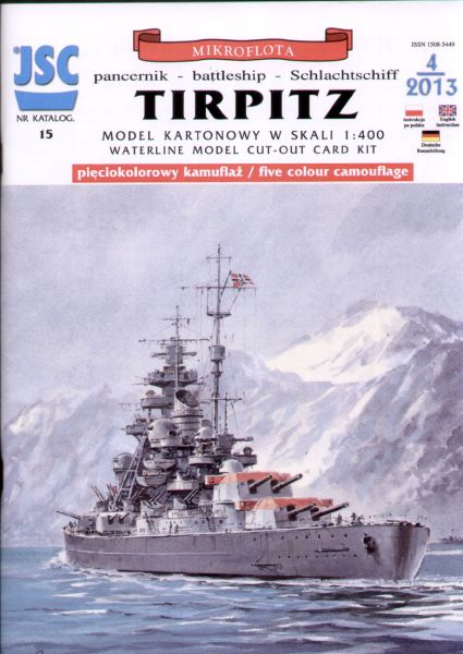 Panzerschiff Tirpitz (Mai-Juni1942) 1:400 (Auflage 2013)