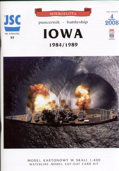 Panzerschiff USS Iowa (2 optionale Bauzustände) 1:400